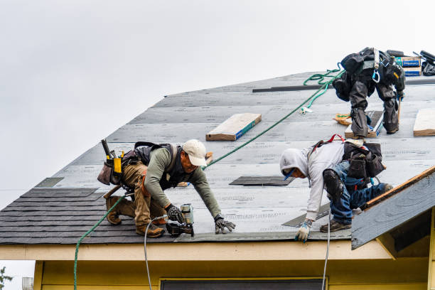 Professional Gutter Installation technician working in Millican, TX